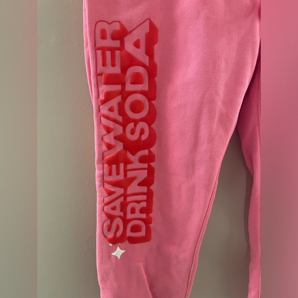 Viral Poppi Soda The Birthday Suit Full Sweatset in Pink Top and Bottom - Picture 6 of 10